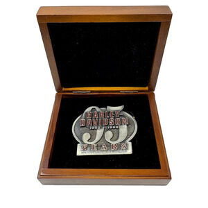1997 Harley-Davidson 95th Anniversary Belt Buckle with Box Limited Edition EUC